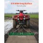 VEVOR Drag Harrow, 8 ft Heavy Duty Tow Behind Drag Harrow with Adjustable Bars & 72 in Chain, Driveway Grader Landscape Rake for ATV, UTV, Tractor, Mower Tow Behind Yard Lawn Leveling Tool