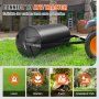VEVOR Tow Behind Lawn Roller, 400lbs Sand/Water Filled Yard Roller, LLDPE Drum and Steel Frame Sod Roller with Easy-turn Plug, Tow Behind a Tractor or ATV for Lawn, Garden, Farm, Park, Black