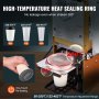 VEVOR sluitmachine, 500-650 kopjes/uur, sapbekersealer voor 180 mm hoge en 90/95 mm grote kopjes, elektrische Boba-theesealer met digitale LCD-bediening voor bubbelmelkthee, koffie, goud