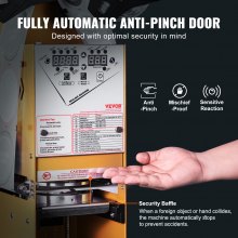VEVOR sluitmachine, 500-650 kopjes/uur, sapbekersealer voor 180 mm hoge en 90/95 mm grote kopjes, elektrische Boba-theesealer met digitale LCD-bediening voor bubbelmelkthee, koffie, goud