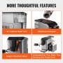 VEVOR Fully Automatic Espresso Machine 20 Bar with Auto Milk Frother & Grinder