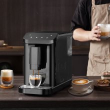 VEVOR automatische espressomachine 15 bar ingebouwde molen 15 maalniveaus