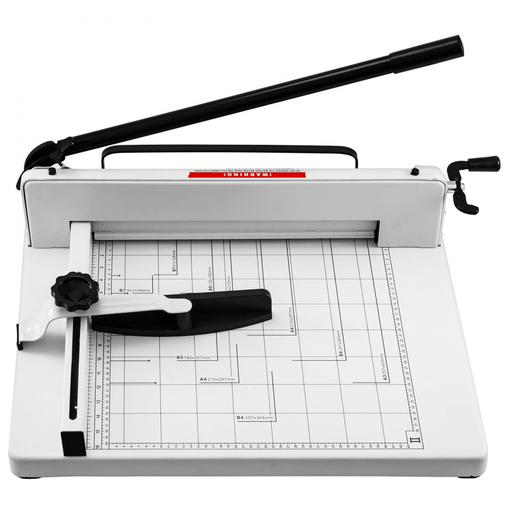 VEVOR papiersnijder A3, stalen papiersnijder 43 cm snijlengte, papiersnijder voor A3 B4 A4 B5 A5 B6 B7 papier, commerciële snijmachine 500 vel capaciteit