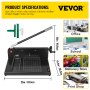 VEVOR A4 Paper Guillotine 12" Width Paper Cutter Heavy Duty Manual Stack Paper Trimmer Stack Cutter with Clamp Safe Lock for Home Office