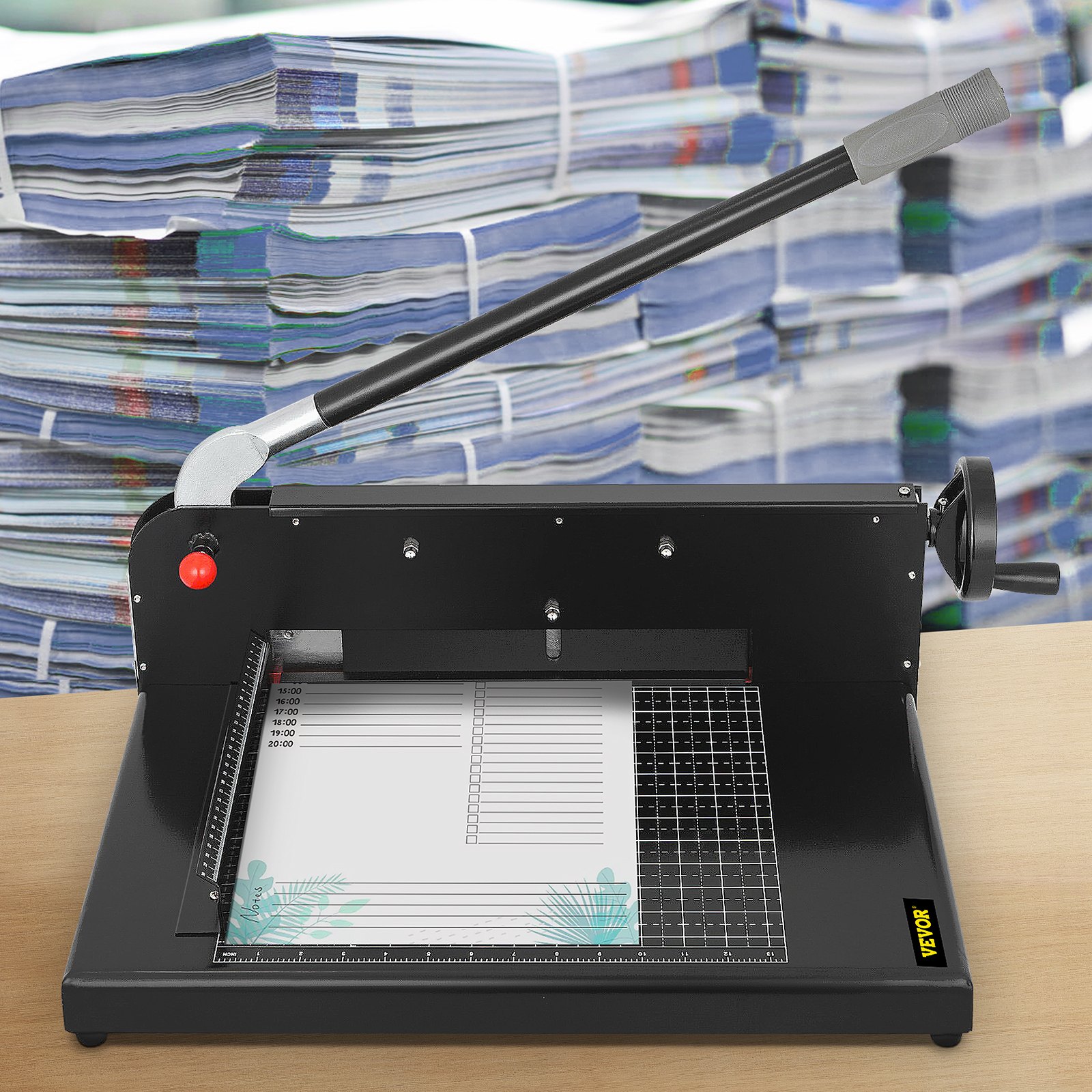 VEVOR Papiersnijder SG-299A4 Papiersnijmachine 63,5 x 36,3 x 40,6 cm Papiersnijapparaat voor het snijden van papier Hefboomsnijder Poedercoating 45HRC Papiersnijapparaat