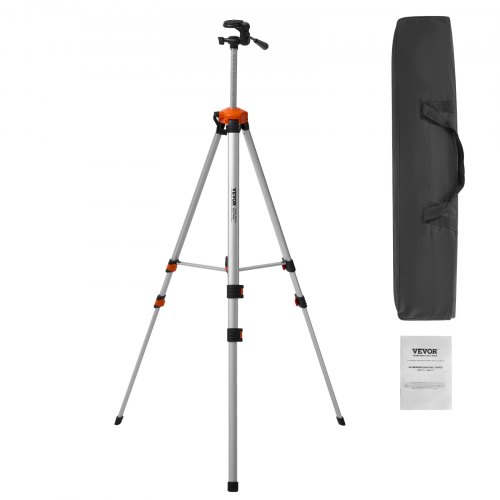 VEVOR Baustativ für Laser & Nivelliergeräte, ¼ x 20 Gewindehalterung, höhenverstellbar 695-1750 mm, mit integrierter Wasserwaage, einziehbare Beine, Laser-Messgeräte-Stativ für stabile Messungen VEVOR Baustativ für Laser & Nivelliergeräte, ¼ x 20 Gewindehalterung, höhenverstellbar 695-1750 mm, mit integrierter Wasserwaage, einziehbare Beine, Laser-Messgeräte-Stativ für stabile Messungen