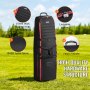 VEVOR cartbag golftas golftas oprolbare golfclub reistas zwart