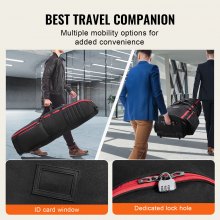 VEVOR Golf Club Travel Bag Golf Luggage Case Cover with Wheels 1000D Nylon