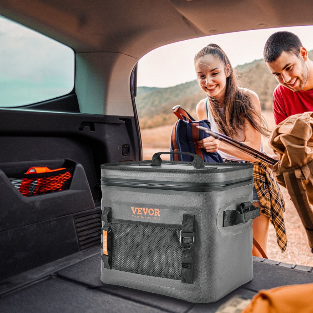 VEVOR Picknickzak Koeltas 24 blikjes, Thermische tas Warmhoudzak Geïsoleerde tas Koeltas Waterdicht Diepvrieszak Diepvrieszak Lunchtas Kamperen, Hiken, Vissen, Varen