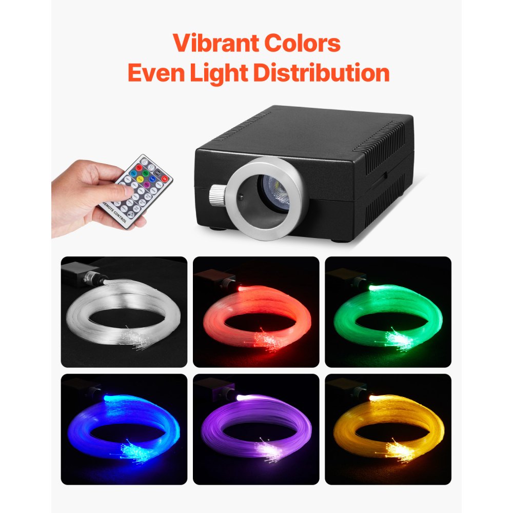 VEVOR Auto Sterrenhemelverlichting, 150 stuks, 16W Glasvezel Sterrenhemel Plafondverlichting voor Auto, Bluetooth App, Afstandsbediening, Geluidsactivering, RGBW Lichtbron, voor Thuis Slaapkamer Decoratie