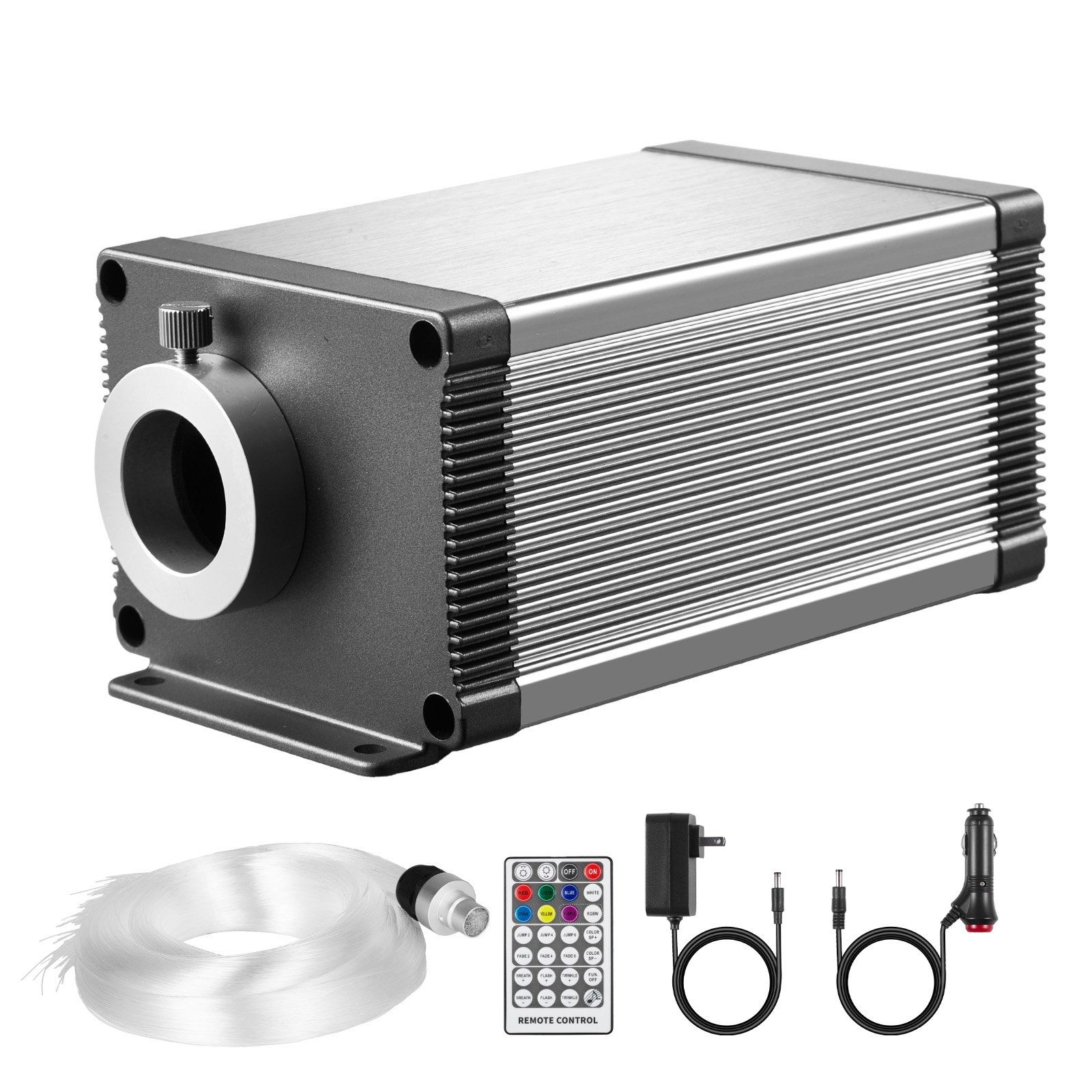 VEVOR Auto Sterrenhemelverlichting, 550 stuks 16W Glasvezel Ster Plafondverlichting voor Auto, Bluetooth App Afstandsbediening, Geluidsgestuurd, RGBW Lichtbron, voor Thuis Slaapkamer Decoratie