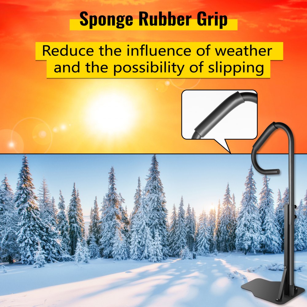 VEVOR Hot Tub Handrail 600LBS Capacity Spa Side Handrail 56” Slide-under Base Spa Steps Hot Tub Stainless Steel Spa Side Step Sponge Rubber Grip Frosted Design hot rail tube for Indoor/Outdoor Bath