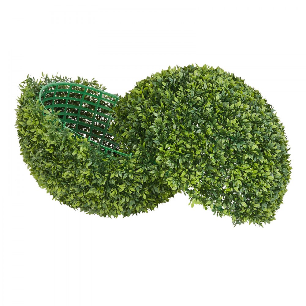VEVOR Artificial Topiary Ball, 584mm Faux Boxwood Plant Balls, Fake Silk Tree Look Real, Easy Assembly for Decor Front Porch Outdoor Patio Garden Balcony Backyard and Indoor Home Wedding, Green