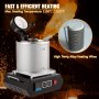 VEVOR Goud Smeltoven Elektrische Smeltoven Melting Furnace PID-Module 3kg 1150 ℃