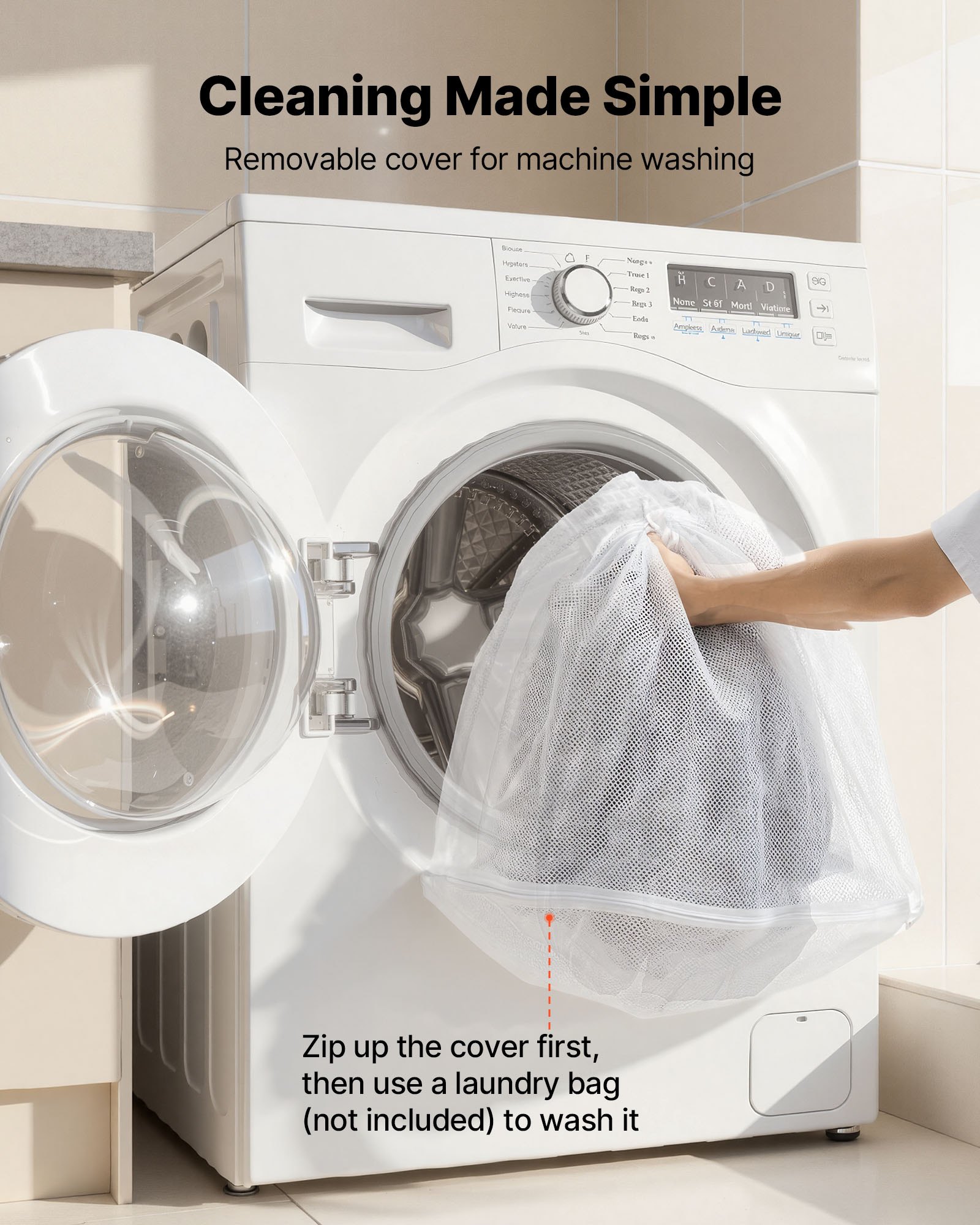 VEVOR Hondenmand voor mens en hond, 179x95x24 cm, Hondenmand van traagschuim op mensenformaat, met zijvak, handvat en ritssluiting, afneembare, machinewasbare hoes, kortpolig, donkergrijs