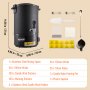 VEVOR Candle Making Kit Commercial Electric Wax Melter 6.5L, 1100W Wax Melter Candle Making Machine, DIY Candle Making Set Including Wicks, Candle Pouring Pot, Spoon