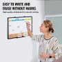 VEVOR 24"x18" Monthly Calendar Whiteboard & Cork Board Combo with Aluminum Frame