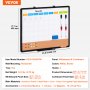 VEVOR 60x45cm wandbord whiteboard kurkbord prikbord memobord aluminium frame