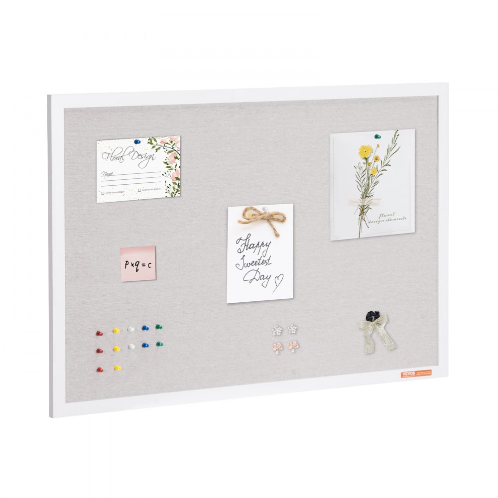 VEVOR 90x60cm prikbord wandbord kurkbord memobord prikbord MDF frame