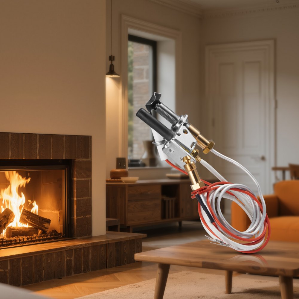 VEVOR aardgaswaakvlambrander, OE 446-512A, HSRV 446-512A, SRV 446-512A, vervangend onderdeel voor gasontsteking in open haarden, compatibel met Heat & Glo, Heatilator, Lennox en Regency-modellen