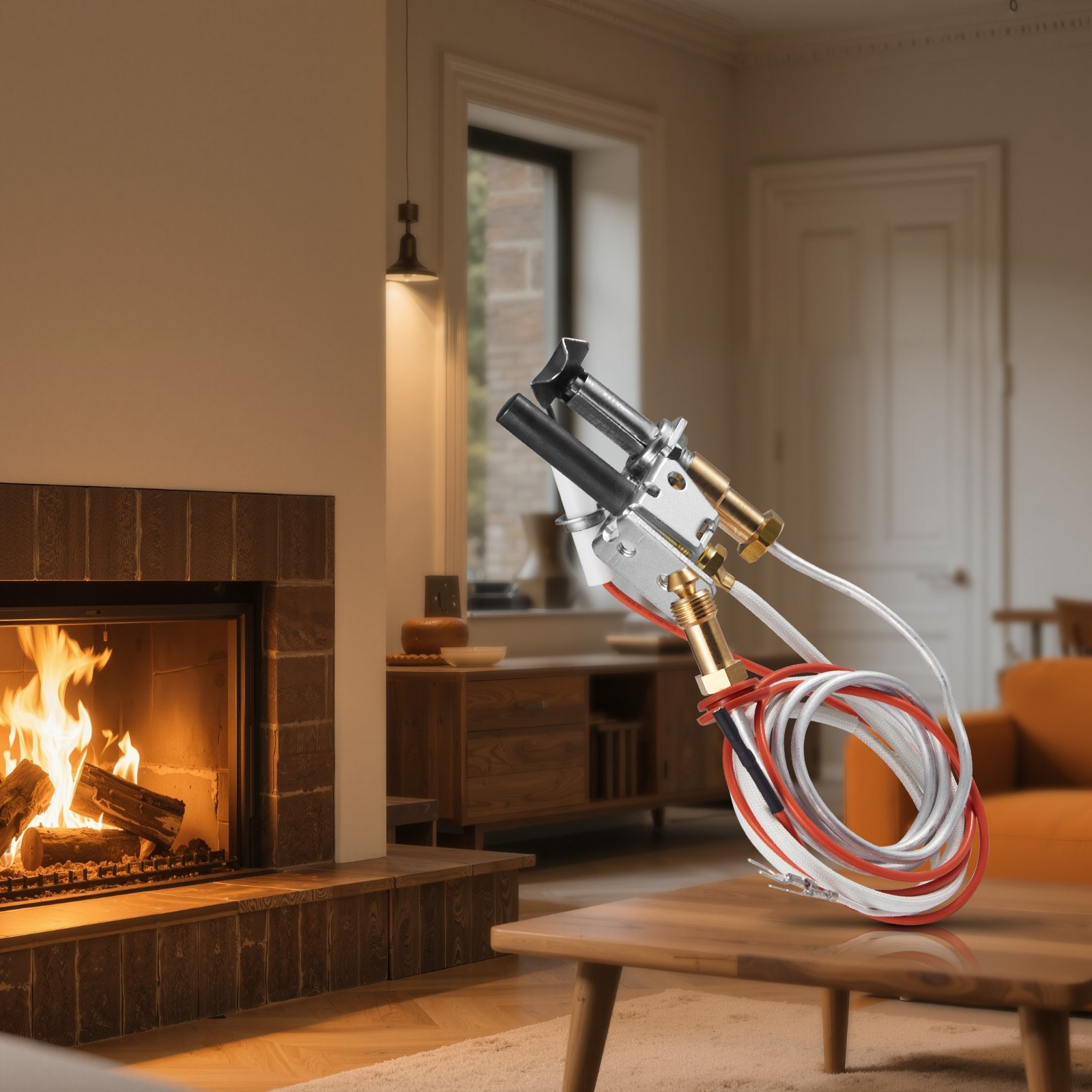 VEVOR aardgaswaakvlambrander, OE 446-512A, HSRV 446-512A, SRV 446-512A, vervangend onderdeel voor gasontsteking in open haarden, compatibel met Heat & Glo, Heatilator, Lennox en Regency-modellen