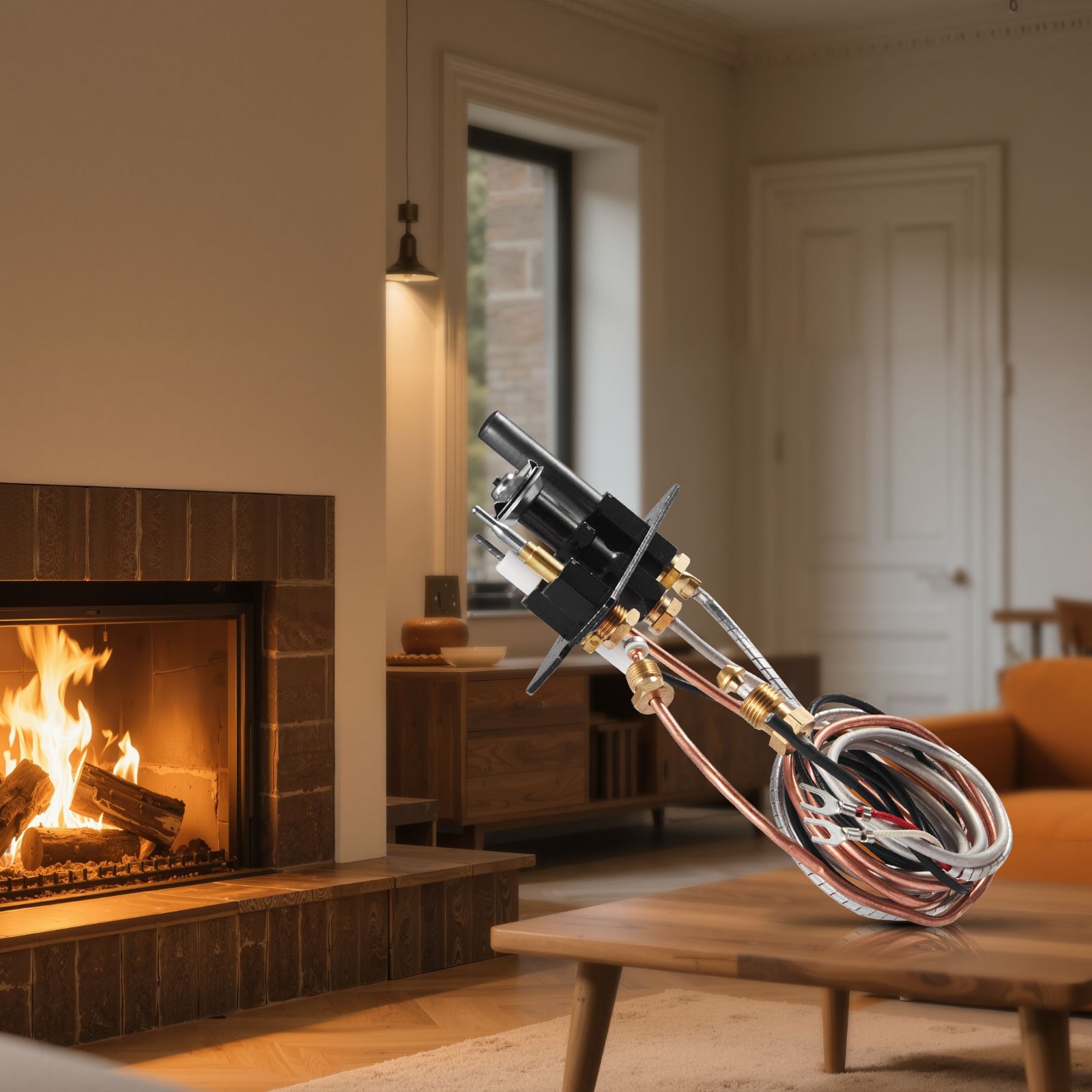 VEVOR waakvlambrander, OE 10002265, 10002264, SRV10002264 gasontstekingsvlamvervanging voor aardgas- en LPG-ontsteking, past op Majestic, Vermont Castings, Temco, Dutchwest, Monessen en Century