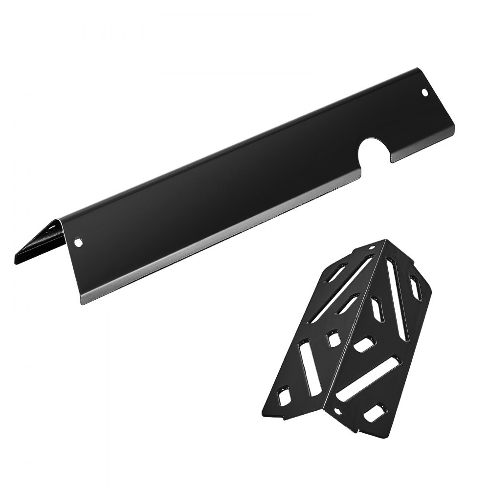 VEVOR 5 Flavorizer Bars (435 mm) + 3 Verwarmingsplaten (318 mm), Flavor Rails Vlamverdeler voor Weber Genesis ll 310 315 335 340, E/S 325s, ES/SX 325s, E/S 335, EX/SX/EPX-335 Grills, Dikkere Verwarmingsplaat