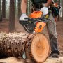 VEVOR 58 cc benzinekettingzaag, 508 mm kettingzaag, krachtige zaag van 2,7 pk met antisliphandgreep, twee brandstoftanks en noodstopfunctie, max. 11.800 tpm voor houtkap, snoeien en ruimen van bomen