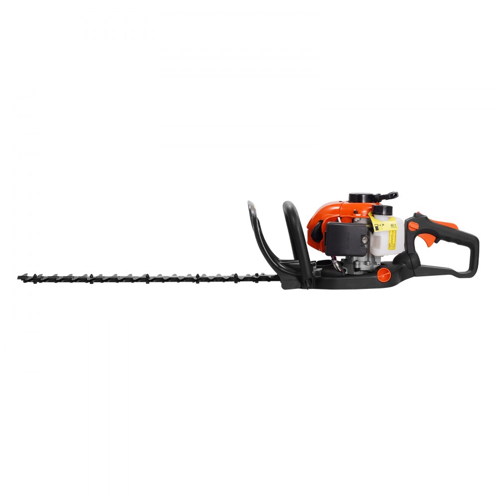 VEVOR 23,2 inch 26 CC 2-takt benzine heggenschaar, benzine-aangedreven handheggenschaar met dubbelzijdig dubbelwerkend mes, 180° verstelbare trimkop, geschikt voor het snoeien van struiken en lage struiken