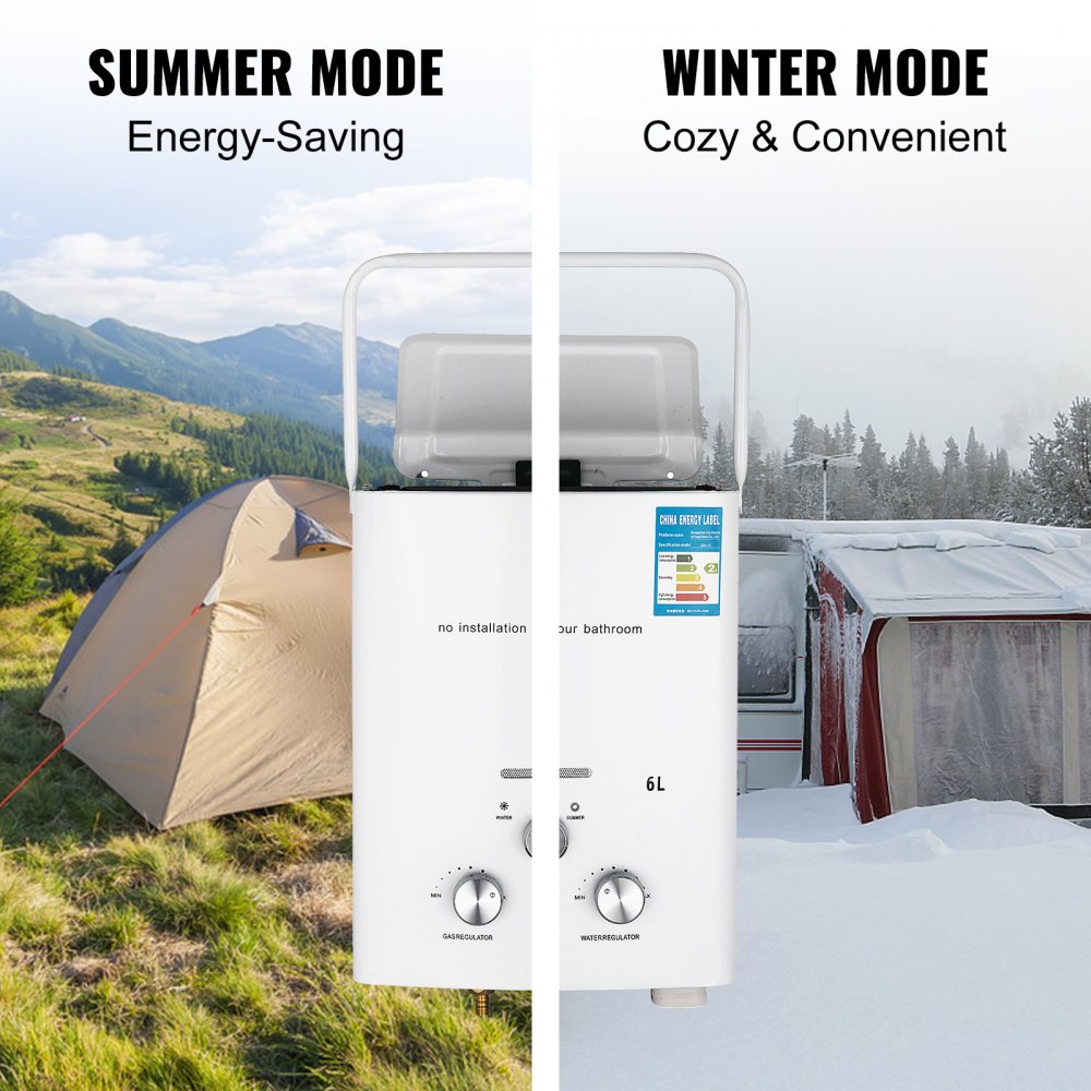 16KW draagbare 6L LPG-boiler zonder tank