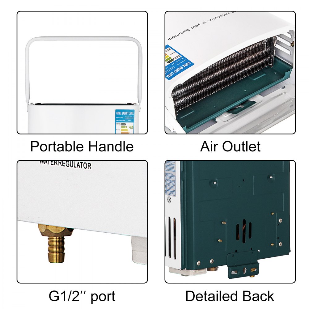 16KW draagbare 6L LPG-boiler zonder tank