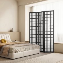 VEVOR roomdivider Japanse wandverdeler 3-delig kamerscheidingsscherm hout