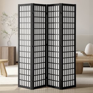 Beoordelingen voor kamerscherm, 4 panelen houten
