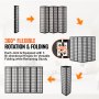 VEVOR Room Divider, 6 Panel Japanese Room Divider, Folding Privacy Screen Indoor, Portable Partition Dividers and Decoration Screens, for Room Separation, Home, Office, Restaurant & Bedroom (Black)