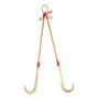 VEVOR G80 V-snaarketting, 5/16 inch x 2 voet sleepketting met 15 inch J-haak en grijphaak, zware transportsleepketting met een veilige werklast van 10.800 lbs voor het bergen van platte vrachtwagens