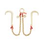 VEVOR G80 V-snaarketting, 5/16 inch x 2 voet sleepketting met 15 inch J-haak en grijphaak, zware transportsleepketting met een veilige werklast van 10.800 lbs voor het bergen van platte vrachtwagens