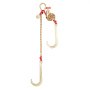 VEVOR G80 V-snaarketting, 5/16 inch x 2 voet sleepketting met 15 inch J-haak en grijphaak, zware transportsleepketting met een veilige werklast van 10.800 lbs voor het bergen van platte vrachtwagens