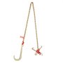 VEVOR J-haakketting, 5/16 inch x 6 voet G80 15 inch lange schacht J-haak sleepketting met RTJ clusterhaak en grijphaak, 5400 lbs veilige werklast, zware transportketting voor vrachtwagens voor het slepen van sleepwagens