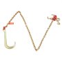 VEVOR J-haakketting, 5/16 inch x 6 voet G80 15 inch lange schacht J-haak sleepketting met RTJ clusterhaak en grijphaak, 5400 lbs veilige werklast, zware transportketting voor vrachtwagens voor het slepen van sleepwagens
