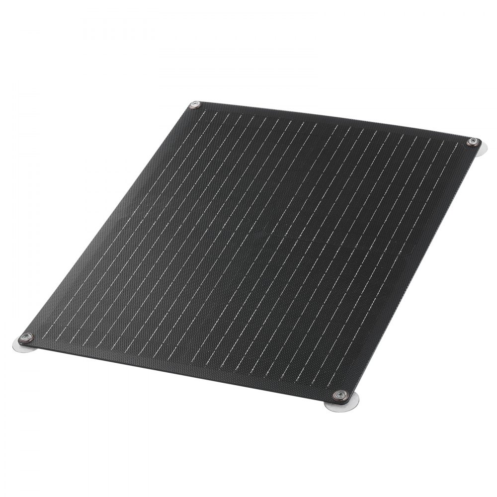 VEVOR 30W 12V zonnepaneel acculader, monokristallijn zonnepaneelset met ingebouwde slimme controller en 3 verbindingskabels, draagbaar voor camper, auto, motorfiets, boot, busje en camper