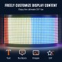 VEVOR Programmeerbaar LED-bord, P5 Full Color LED-scrollpaneel, doe-het-zelf-displaybord met aangepast tekstanimatiepatroon, Bluetooth-app-bediening, berichtenwinkelbord 38x10cm