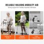 VEVOR folding walker offers getting up assist, walking assistance, and toilet support rail for mobility aid.