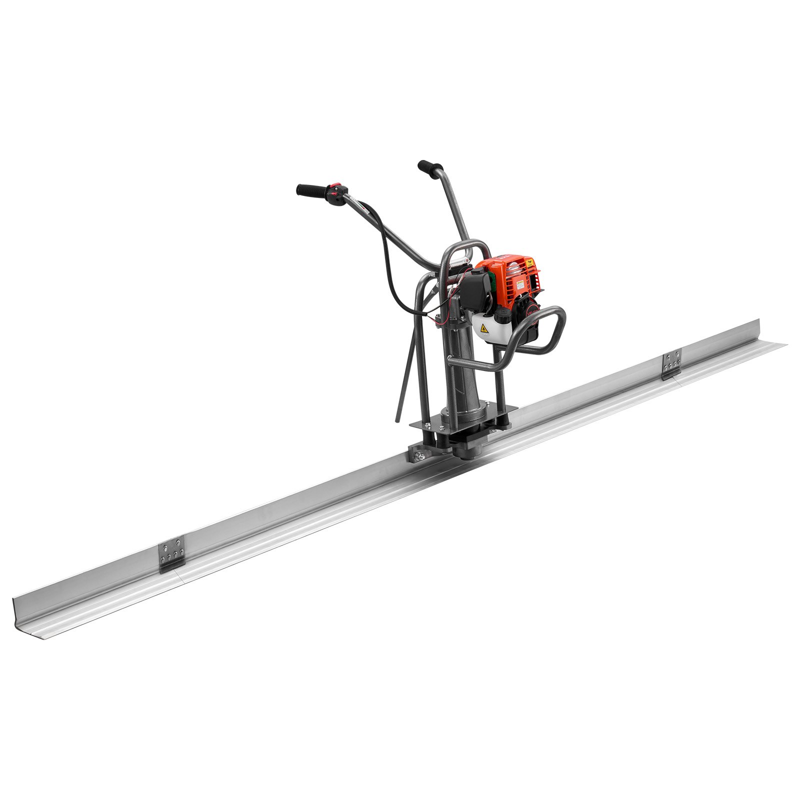 VEVOR betonvibrator met 3658 mm aluminium egaliseerblad, elektrische betonverdeler, benzinemotor van 1,16 pk, 4-taktmotor, in hoogte verstelbare handgreep en steunpaal, trilmachine voor het egaliseren van vloeren.