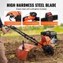VEVOR Tuinfrees 212CC Motor Benzine Aangedreven Motorfrees 490mm Cultivatiebreedte Motorfrees 100mm Cultivatiediepte Bodemfrees 65Mn Cultivatieblad Veldfrees 1680x500x1000mm Cultivator