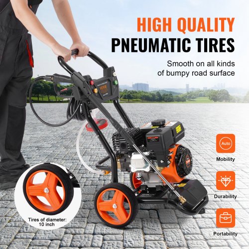 High Pressure Washer Pump, 12V 120W 8L Membrane High Pressure Pump with Copper Connector Automatic Water Injection Pump for Garden Sprinklers, Lawns
