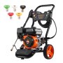 VEVOR Gas Pressure Washer 3950 PSI 10L/min 2.6 GPM with 5 Nozzle Set for Cars