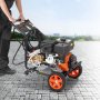 VEVOR benzine hogedrukreiniger, 4400 PSI 15 l/min, terrasreiniger met koperen pomp, hogedrukpistool en verlengstuk, 5-delige sproeierset, voor auto's, schuttingen, huizen, opritten, terrassen en meubels.