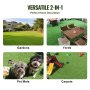 VEVOR artificial grass 1830x3050mm lawn carpet sold by the meter PP+PE materials artificial grass carpet 35mm pile height density of 17,000 stitches with drainage holes Ideal for outdoor gardens courtyards