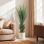 VEVOR Kunstmatige Agave 1219 mm hoog, kunstmatige agaveplant met witte pot, nep-vetplant voor decoratie in huis, kantoor, tuin, winkel, gemaakt van HDPE-materiaal, met UV-bescherming, gemakkelijk te verzorgen, groen