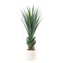 VEVOR Kunstmatige Agave 1219 mm hoog, kunstmatige agaveplant met witte pot, nep-vetplant voor decoratie in huis, kantoor, tuin, winkel, gemaakt van HDPE-materiaal, met UV-bescherming, gemakkelijk te verzorgen, groen